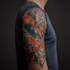 create sleeve tattoo design in geometric style