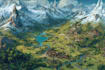 draw fantasy map illustration isometric map