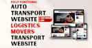 build modern auto transport website logistics transport movers website