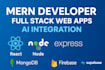 develop mern stack web applications with backend, database, and ai integration
