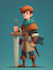 draw 2d game character illustration