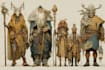 characters desing prehispnic and mythology
