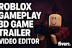 do roblox gameplay video game, 3d game trailer, 3d horror game, roblox animation