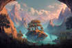 make illustration in fantasy and medieval style