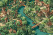 make a fantasy map illustration or site in illustrator