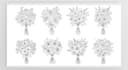 make fine line flower bouquet designs