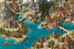 create a fantasy map illustration or site in illustrator