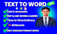 your words, my word expert text to word services
