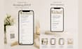 design branded qr code invitations, tags, and menu