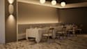 3d restaurant interior, modern cafe decor, bar design, kiosk, lounge 3d render