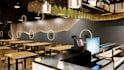 do café shop bar cafe restaurant 3d interior design 8k rendering
