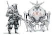 draw mecha, robot, sci fi concept art