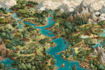 draw fantasy map illustration