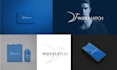 design flat initial monogram logo and brand identity guidelines or branding kit
