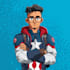 create a powerful superhero character art
