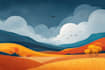 draw a natural landscape and background illustration
