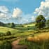 draw a natural landscape and background illustration