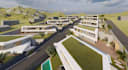 remodel 3d villa elevation, flat roof design,urban residence, balcony,cgi render