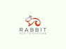 do good looking rabbit mascot logo with free source file
