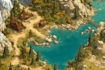 do fantasy map illustration with fantasy art