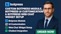 custom botpress module, botpress ui customization botpress web chat widget setup