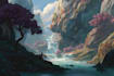 draw fantasy concept landscape illustrations