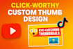 design eye catching youtube and tiktok thumbnails