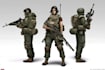 draw 2d game art military character design