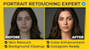 edit and retouch your portraits for instagram and social media