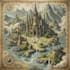 draw fantasy map illustration with cool details