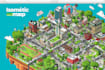 draw a unique vector or isometric map illustration digitally art