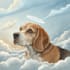 do creat pet memorial portrait, heaven dog portrait