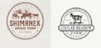 create a agriculture cow farm logo design for you