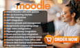 install moodle lms with quizzes, elearning courses, scorm and xapi integration