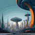 create stunning sci fi city art for your project