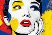 draw a retro pop art roy lichtenstein style