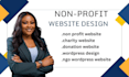 non profit, ngo, and charity wordpress website design with donation system