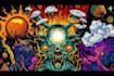 create illustration with psychedelic style art