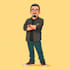 draw a cartoon vector portrait