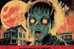 draw a retro vintage comic illustration with dark art style
