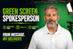 record a professional green screen spokesperson video