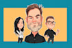 draw caricature characters, avatar cartoons, portrait