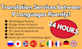 translate text between multiple languages professionally