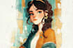 create fantasy watercolor characters and illustrations