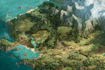 create fantasy map illustration with fantasy art