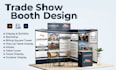 design trade show booth and backdrop for your exhibition