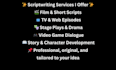 write and translate scripts in english and spanish