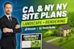 design plot plan, property map, site plan, landscape design and rendering ca, ny