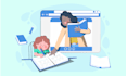 create kid illustration and vector art for educational apps and platforms