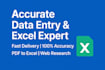 do accurate data entry, excel data cleaning, web recharge